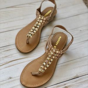 Madden Girl women’s sandals. Light brown size 6